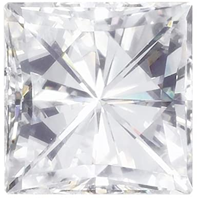 ENTREPLATA Un Pendiente de Plata de Ley 925 Unisex – 1 Circonita Brillante Blanca Talla Diamante – Zirconio Cuadrado Alta Luminosidad – Joya Hipoalergénica Certificada 7x7 mm