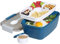 Greentainer Salatbehälter aus PP, Go To Lunchbox mit 5 Fächer,Bento Box mit Fruchtbehälter für Kinder Erwachsene, 2L Auslaufsicher Salatschüssel,Spülmaschinen- und Mikrowellenfest (Blau)