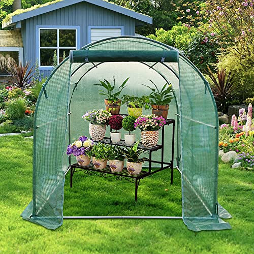 Panana Walk-in Greenhouse Galvanised Frame Polly Tunnel Patio Garden Outdoor Polytunnel 2M/3M/4M/6M (2x2x2m)