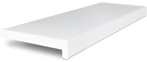 HausFux Fensterbank innen Kunststoff | PVC nach Maß inkl. Seitenabschlüsse (Weiß, T x L | 25 x 250 cm)