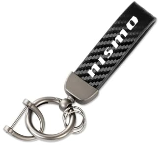 KardoL Auto Schlüsselanhänger Kohlefaser metall Kompatibel mit für Nissan Nismo Tiida Sunny Qashqai - Geschenk für Männer Frauen Autozubehör,S