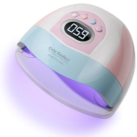 Wenscha Lampada Unghie UV LED, Automatico Sensore, 4 Timer 10/30/60/99S, Nuovi colori di Macaron, Asciugatura rapida ad alta potenza