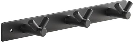 SOTECH Blackline CORA V Hakenleiste 257 mm mit 3 Haken schwarz pulverbeschichtet Garderobe Kleiderhaken