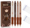 Vaktop Radierbarer Kugelschreiber, 4 Stück Radierstift mit 10 Nachfüllungen, Tintenroller Radierbar 0,5mm, Gelstifte Radierbar für Schulsachen Bürobedarf Studenten Kinder Löschbarer Stift (Blau)