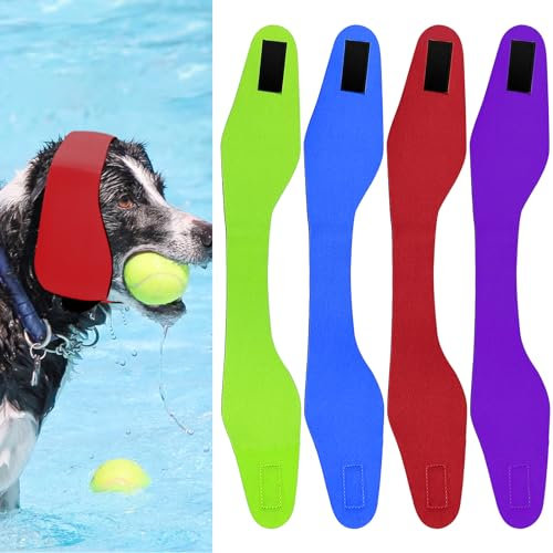 4 Pcs Dog Swim Cap, Dog Bath Cap Waterproof Snood for Bathing Rainy Days Swimming - Dog Bath Cap Shower Hat,Dog Ear Muffs Noise Protection and Travel Supply for Small Medium Large Dogs (4 Color)