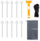 Heavy Duty Tent Pegs, 10Pcs Tent Pegs Metal for Hard Stony Ground with Mallet, for Tent & Awning, Long Steel Ground Stakes Metal Tent Pegs With Storage Bag, Hiking Trip Outdoor