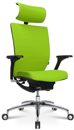 WAGNER Titan 20 ergonomischer Profi Bürostuhl mit Armlehnen und Dondola Sitzgelenk 5 Jahre Garantie grün
