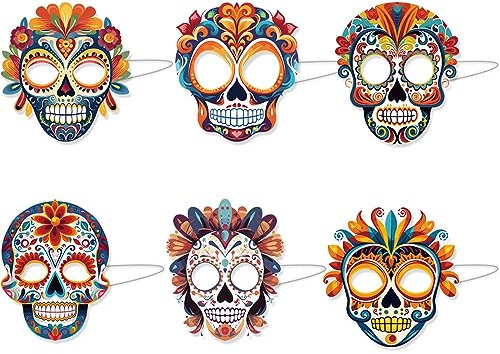JSZDFSV Mexikaner Tag der Toten Halloween Vollknochen Maskerade Kostüm Karneval Mexikaner Party Cosplays