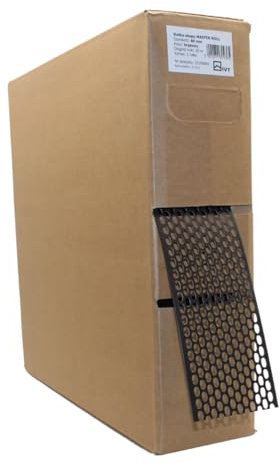 PVC Traufgitter 100 mm x 60lfm Lüftungsband Lüftungsgitter Vogelschutzgitter (Braun (RAL8017))