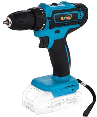 KATSU FIT-BAT 21V Trapano avvitatore a batteria Mandrino autoserrante da 10 mm, ideale per lavori fai da te in casa e in giardino, senza batteria e caricabatteria (gamma economica) 102623