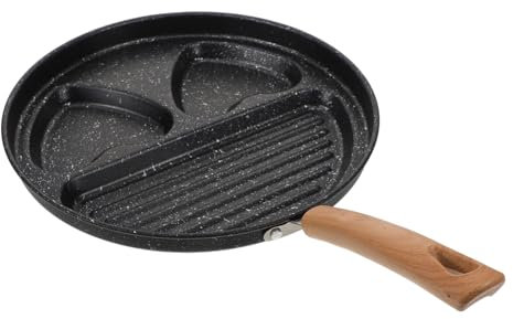 jojofuny Cacerola Antiadherente Sartén para Huevos y Tortillas Ranuras para Utensilios Mango Antiescaldante