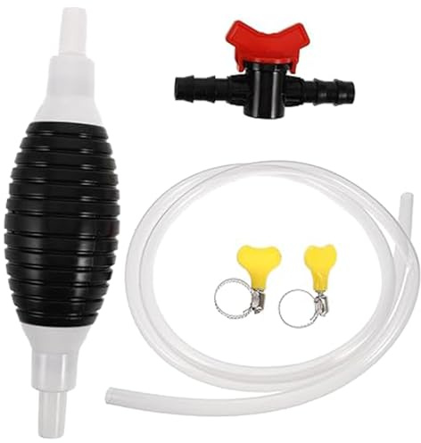 Neues Update Siphon Pumpe, Multifunktionale Handpumpe, Pumpschlauch Mit Vergrößertem Gummiball, Pvc Siphon Schläuche Mit Durchflussregelventil, Für Wasser Und Andere Flüssigkeiten (2M)