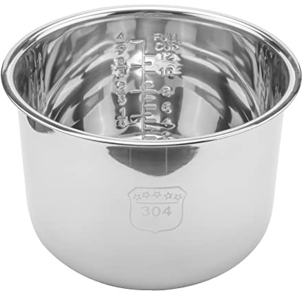 Losueeun 6L Pressure Cooker Inner Pot Rice Pressure Cooker Liner Stainless Steel Inner Pot Minute Pressure Cooker Liner