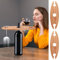 Guniata 2 botellas de vino y soporte para vasos, madera, soporte para copas de vino, soporte para botellas de vino, picnic, idea de regalo (A)
