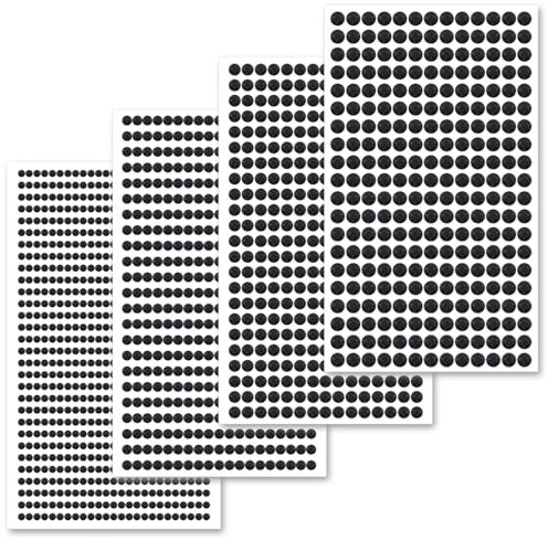 Kryzulax 1792Pcs Gem Stickers,4 Sheets Rhinestone Stickers,Sheets Acrylic Crystal Gems Stickers,for DIY Craft Jewel Clothes Makeup Festival Carnival Decro(3/4/5/6mm)-Black