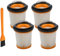 4 filtros de repuesto y cepillo para aspiradoras de mano Shark W1 W2 W3 WV200 WV205