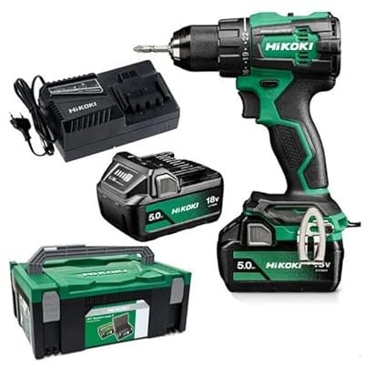 Perceuse-visseuse sans fil 18V, 2 batteries 5,0 Ah Li-Ion, chargeur - HIKOKI - DS18DEWFZ