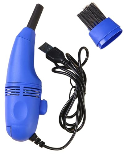Desktop Vacuum|Keyboard Vacuum Cleaner Portable Mini Desktop Long Lasting Handheld Cleaner with USB Cord, Nozzle ＆ Brush, Mini for Cleaning Laptop Dust, Hair, Crumbs