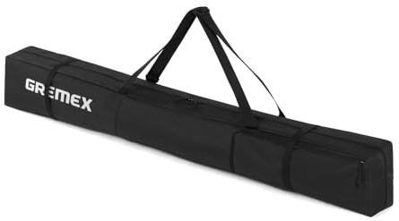 GREMEX Skitasche 180 cm - Skisack für 1 Paar Ski - wasserdichte leichte Tasche - Robuste Aufbewahrung für Alpinski und Skiausrüstung - Ergonomisches Ski Zubehör Kompakt
