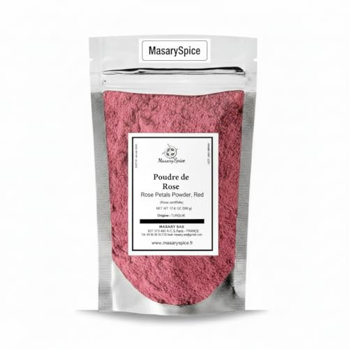 MasarySpice | Poudre de Pétales de Rose comestibles rouges (Rosa centifolia), paquet de 500 g.