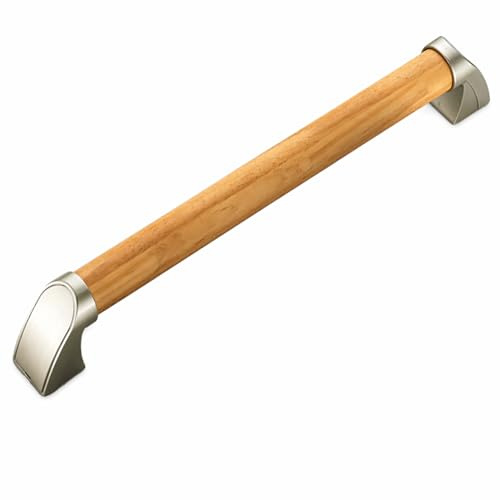 BANGSUN Haltegriff aus Holz für das Badezimmer, das Bad, zum Duschen und für behinderte sowie ältere Menschen, 30 cm, Holzfarbe