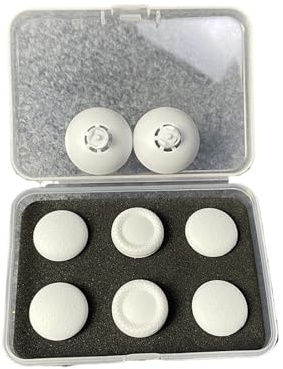 1Set Compatible For PS4 PS5 Edge Elite Game Controller Handle Metal High And Low Rocker Cap Paddle Paddle Back Button Replace Accessories(White ALL)