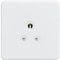 Knightsbridge SF5AMW Screwless 5A unswitched Round Socket-Matt White