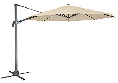 Doppler Pendelschirm 'Ravenna 400', um 360° drehbar, Ø 400 cm, Natur
