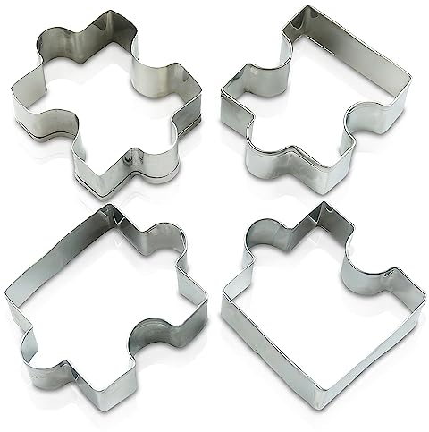 ajonc pièce de puzzle en acier inoxydable Fondant Cutter Emporte-pièce gâteau Art Moule à décoration de fête d'anniversaire