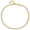 Amberta Bijoux - Chaîne Argent 925/1000 - Plaqué Or 18K - Bracelet de Cheville 2,2 mm aux Maille Bismarck - Réglable 22 à 25,5 cm - Facilement Ajustable