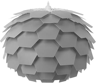 Beliani Moderne Hängelampe Blumenform Kunststoff grau Segre groß