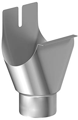 Trobak Dachrinne Aluminium Natur NW 150mm (333er) Länge 2 Meter (Ablaufstutzen 150/100 Aluminium Natur NW150mm)