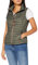 camel active Damen kurze leichte Steppweste mit elastischen Bündchen Khaki, womenswear-48