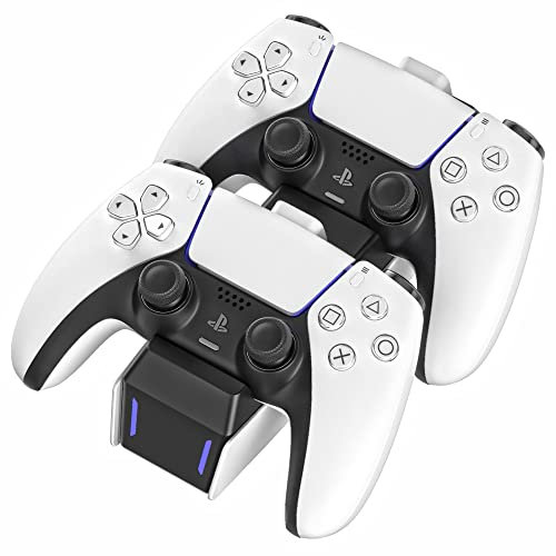 Station de Charge pour Manette PS5, Station de Charge Rapide PS5 avec Charge Rapide, Support de Charge Double Manette Playstation 5 pour Station de Charge DualSense par AISEN