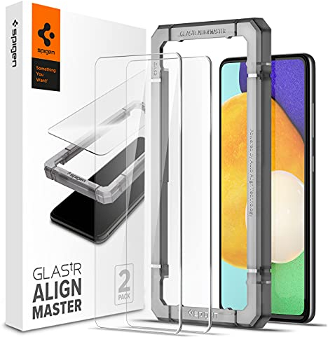Spigen 2 Pack AlignMaster Tempered Glass Screen Protector for Samsung Galaxy A52