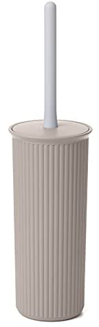 TATAY Escobilla WC | Diseño Compacto y Funcional | Escobillas de Baño de Plástico Libre de BPA | Fabricada en España | 9.5 x 9.5 x 39.5 cm - Colección Baobab - Taupe