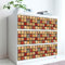 Stick on Tiles Mustard Yellow Red Tile Stickers PVC Self Adhesive Wall Tiles Heat Resistant Tile Stickers for Kitchen Bathroom Waterproof Peel and Stick Floor Tiles Tile Paint 10x10cm