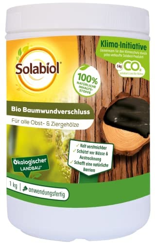 Solabiol Bio Baumwundverschluss, pflanzlicher Schutz für Baumwunden und Risse, geeignet für Obst- und Ziergehölze, 1 kg Dose