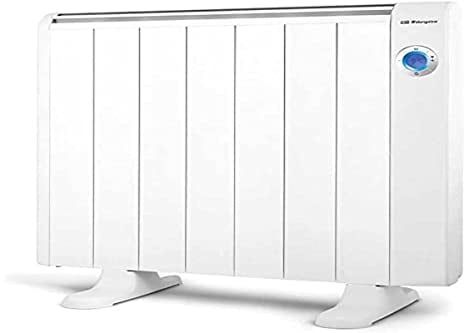 Orbegozo RRW 1300, Emisor térmico bajo consumo, 1300 W, 6 elementos reales, Aluminio, mando a distancia, WIFi, funcionamiento programable, control táctil, 3 modos control, color blanco