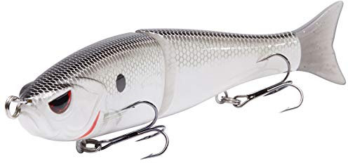 BASSDASH Wobbler Kunstköder 2-Segement Angelköder Summer Dancer Glide Bait Single-Jointed Swimbait Hecht Lachs Forelle Muskie Bass