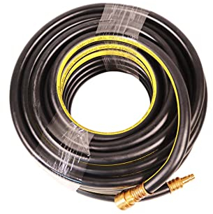 WELDINGER Druckluftschlauch 20 m Gummi-PVC 12x18 mm mit Messingkupplungen