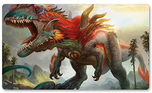 Gishath, Sun's Avatar, Brettspiel MTG Spielmatten+Kostenlose wasserdichte Tasche,Größe 60X35CM, kompatibel mit Digimon MTG TCG CCG RPG