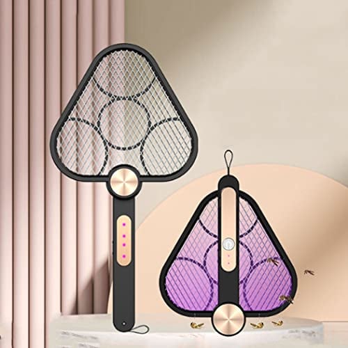 PYapron Racchetta Zanzare Elettrica, 2 in 1 Racchetta Antizanzare Elettrico 3000V, Insetti Elettrico con UV/LED Light, Ricaricabile Antizanzare, Paletta Zanzare Elettrica per Esterno Interno
