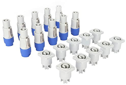 Goshyda 3-poliger AC-PowerCon-Stecker und -Buchse, Plug-and-Play-Lautsprecher-Netzteil, Signaleingangs- oder -ausgangsbuchse für Beam Light Stage Light Power