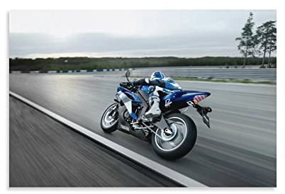 Racing Motorrad Poster Yamaha R6 Leinwand Kunst Poster und Wandkunst Bild Druck Modern Familie Schlafzimmer Dekor Poster 50 x 75 cm