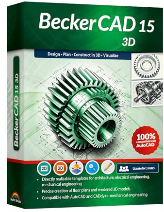 BeckerCAD 14 - 3D CAD software compatible with AutoCAD and Windows 11, 10, 8 and 7 – for home design, architecture, engineering and more