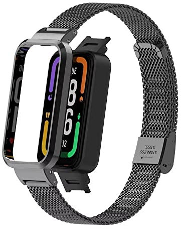 T-BLUER Compatibile per Cinturino Xiaomi Redmi Smart Band Pro,Redmi Smart Band Pro Cinturini di Ricambio Metallo Acciaio Inossidabile Accessori per Redmi Smart Band Pro Braccialetto Intelligente