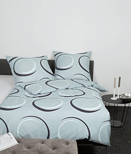 Janine Bettwäsche Mako-Satin J. D. 200x220 + 2X 80x80 cm dampfsilber