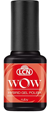 LCN Trend WOW Hybrid Gel Polish Nagellack mit gelartiger TexturJewel Collection 8ml (Nr. 820-ruby (sommerrot))