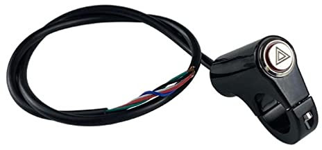 UNFAIRZQ Interrupteur pour scooter et moto - Bouton pour feux de détresse - Double clignotant - Lampe d'avertissement - Interrupteur de guidon - Kit de contrôle pour interrupteurs de moto